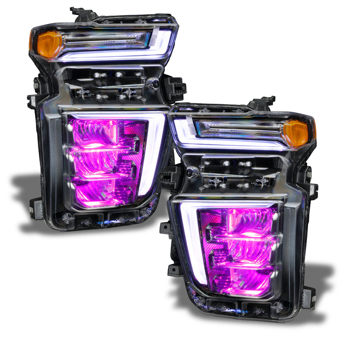 Oracle Lighting 1453-334 2020-2021 Silverado HD 2500/3500 ColorSHIFT RGB Headlight Demon Eye Kit - Truck Part Superstore