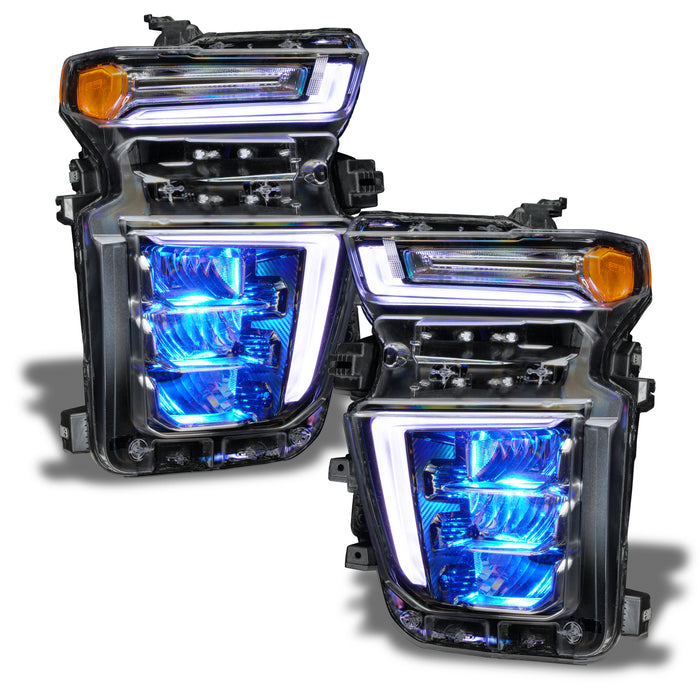 Oracle Lighting 1453-334 2020-2021 Silverado HD 2500/3500 ColorSHIFT RGB Headlight Demon Eye Kit - Truck Part Superstore