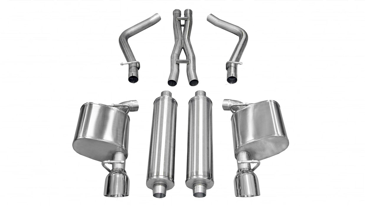 Corsa Performance 14537 2.5 Inch Cat-Back Xtreme Dual Rear Exhaust 4.5 Inch Polished Tips 11-14 Chrysler 300 5.7L V8 Stainless Steel Corsa Performance - Truck Part Superstore