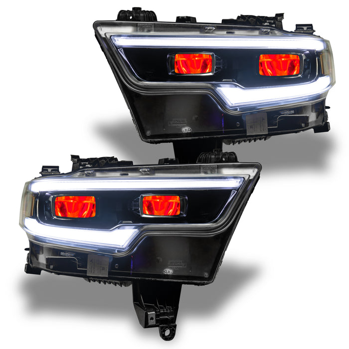 Oracle Lighting 1456-334 2019-2021 RAM 1500 ColorSHIFT RGB LED Projector Headlight Demon Eye Kit - Truck Part Superstore