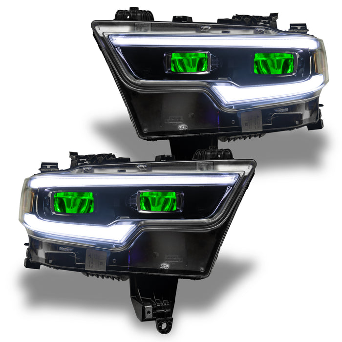 Oracle Lighting 1456-334 2019-2021 RAM 1500 ColorSHIFT RGB LED Projector Headlight Demon Eye Kit - Truck Part Superstore