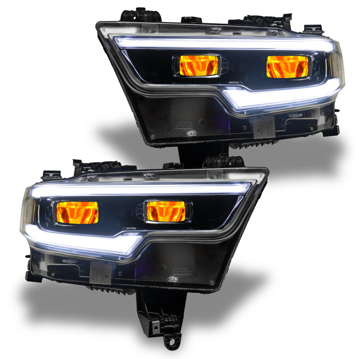 Oracle Lighting 1456-334 2019-2021 RAM 1500 ColorSHIFT RGB LED Projector Headlight Demon Eye Kit - Truck Part Superstore