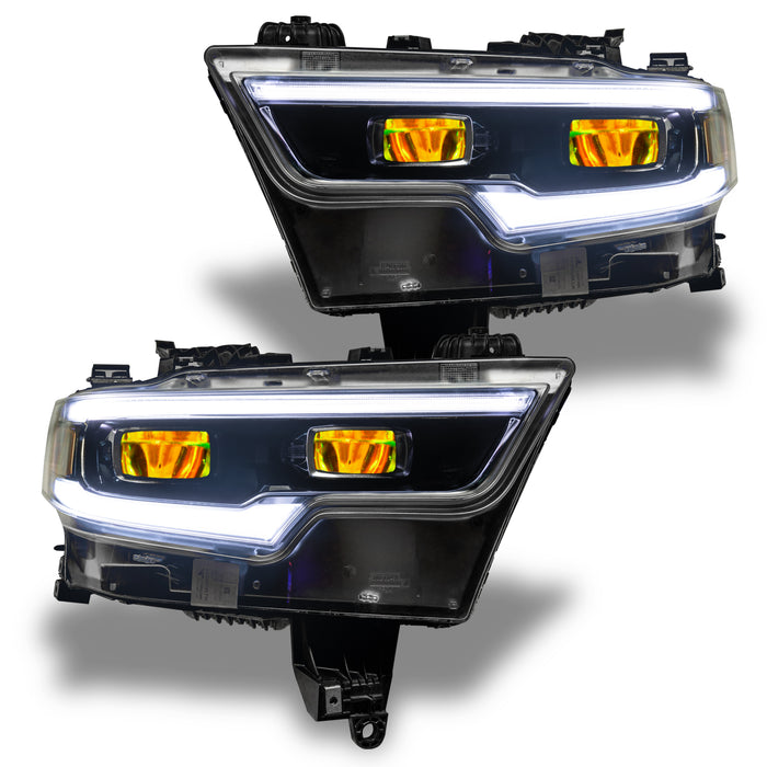 Oracle Lighting 1456-334 2019-2021 RAM 1500 ColorSHIFT RGB LED Projector Headlight Demon Eye Kit - Truck Part Superstore