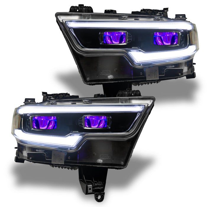 Oracle Lighting 1456-334 2019-2021 RAM 1500 ColorSHIFT RGB LED Projector Headlight Demon Eye Kit - Truck Part Superstore