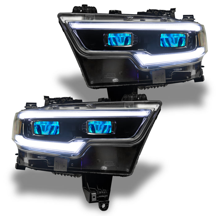 Oracle Lighting 1456-334 2019-2021 RAM 1500 ColorSHIFT RGB LED Projector Headlight Demon Eye Kit - Truck Part Superstore