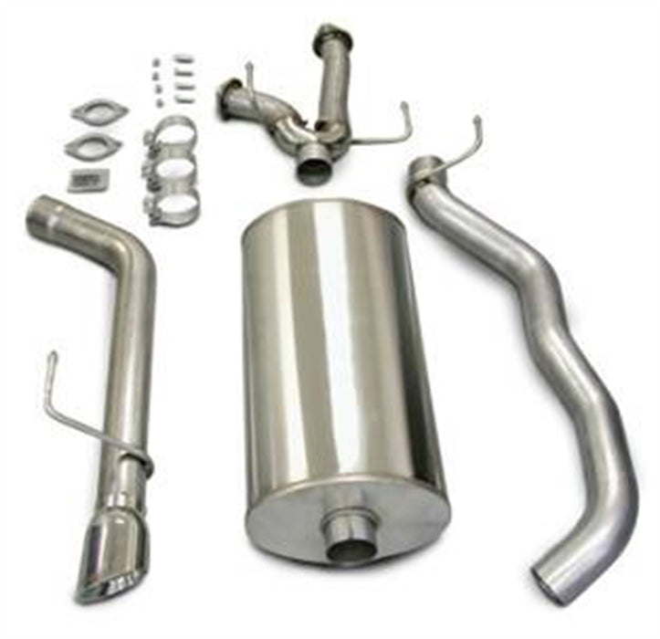 Corsa Performance 14573 3.0 Inch Cat-Back Touring Single Rear Exit Exhaust 4.0 Inch Polished Tips 08-17 Toyota Sequoia 5.7L V8 Stainless Steel Corsa Performance - Truck Part Superstore
