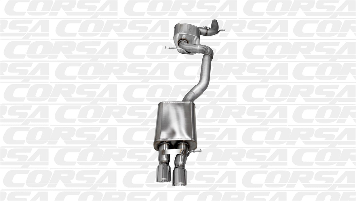 Corsa Performance 14598 3.0 Inch Cat-Back Touring Single Rear Exhaust 3.0 Inch Polished Tips 06-10 Volkswagen Jetta GLI Mk5 2.0T Stainless Steel Corsa Performance - Truck Part Superstore