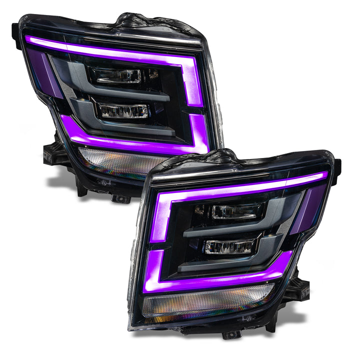 Oracle Lighting 1463-330 ORACLE Lighting 2021-2022 Nissan Titan ColorSHIFT RGB+W Headlight DRL Upgrade - Truck Part Superstore