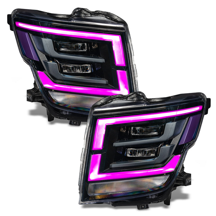 Oracle Lighting 1463-330 ORACLE Lighting 2021-2022 Nissan Titan ColorSHIFT RGB+W Headlight DRL Upgrade - Truck Part Superstore