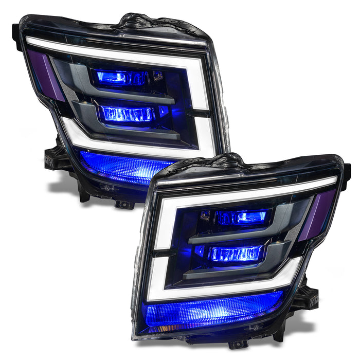 Oracle Lighting 1464-334 2021-2022 Nissan Titan ColorSHIFT Demon Eye RGB Headlight Upgrade Kit - Truck Part Superstore