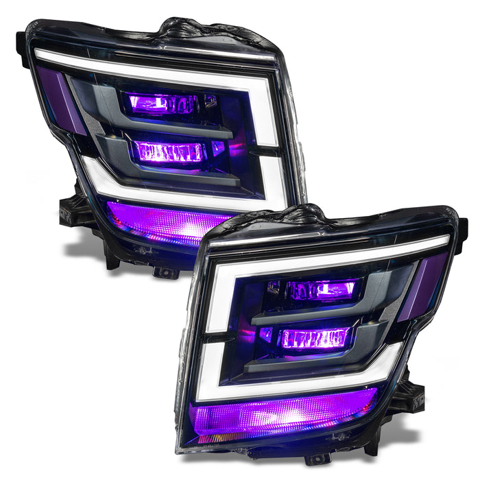 Oracle Lighting 1464-334 2021-2022 Nissan Titan ColorSHIFT Demon Eye RGB Headlight Upgrade Kit - Truck Part Superstore