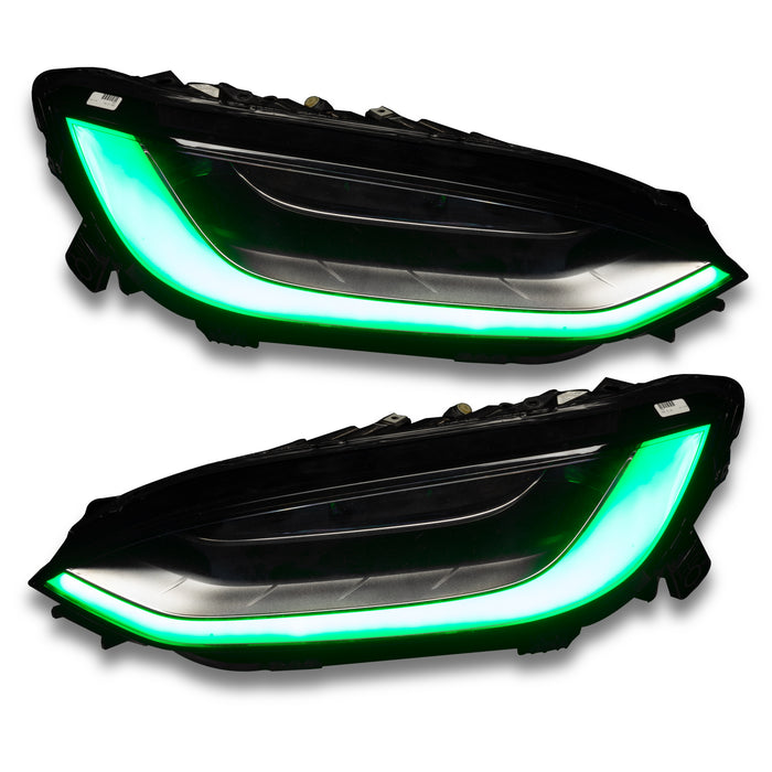 Oracle Lighting 1467-332 2016-2021 Tesla Model X Dynamic ColorSHIFT Headlight & Fog Light DRL Upgrade Kit - Truck Part Superstore