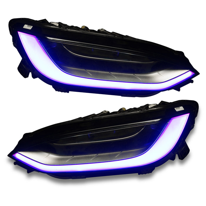 Oracle Lighting 1467-332 2016-2021 Tesla Model X Dynamic ColorSHIFT Headlight & Fog Light DRL Upgrade Kit - Truck Part Superstore