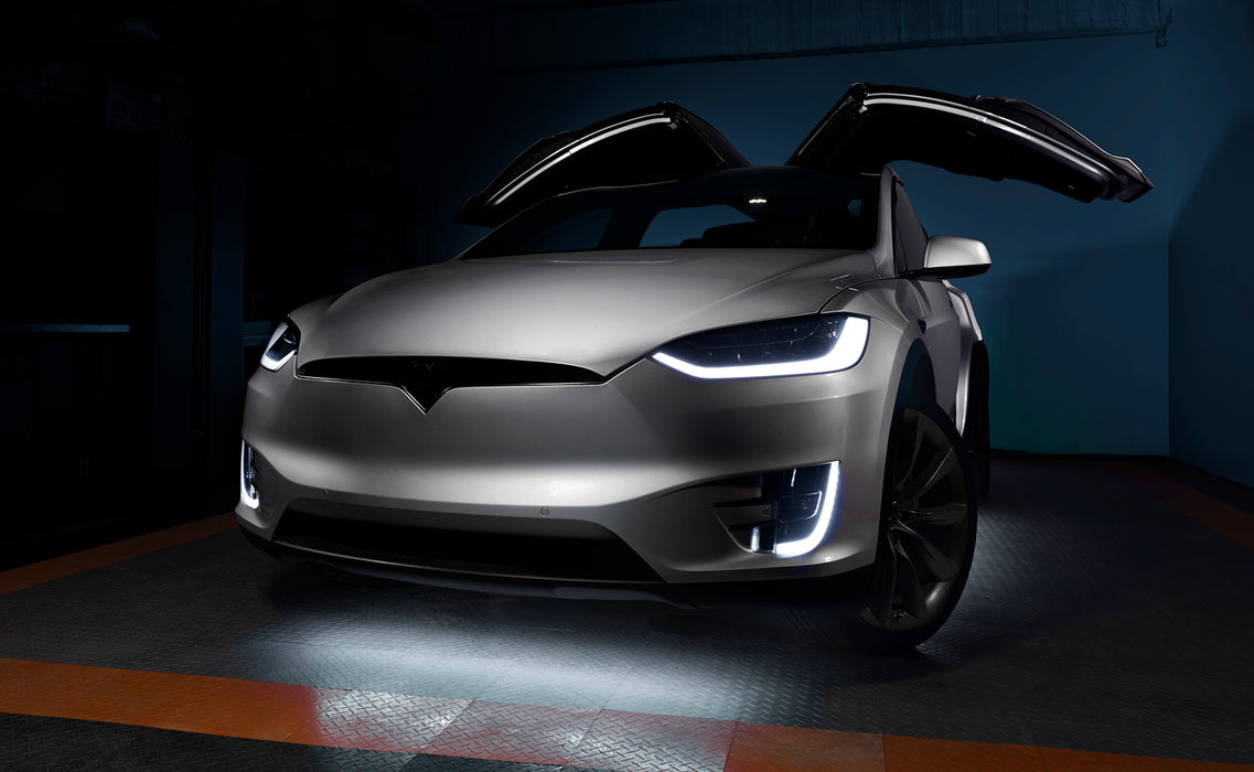 Oracle Lighting 1467-332 2016-2021 Tesla Model X Dynamic ColorSHIFT Headlight & Fog Light DRL Upgrade Kit - Truck Part Superstore