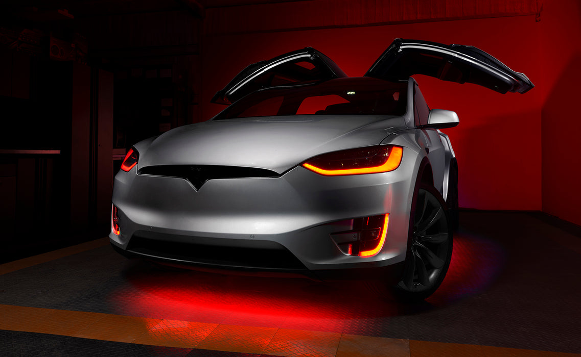 Oracle Lighting 1467-332 2016-2021 Tesla Model X Dynamic ColorSHIFT Headlight & Fog Light DRL Upgrade Kit - Truck Part Superstore
