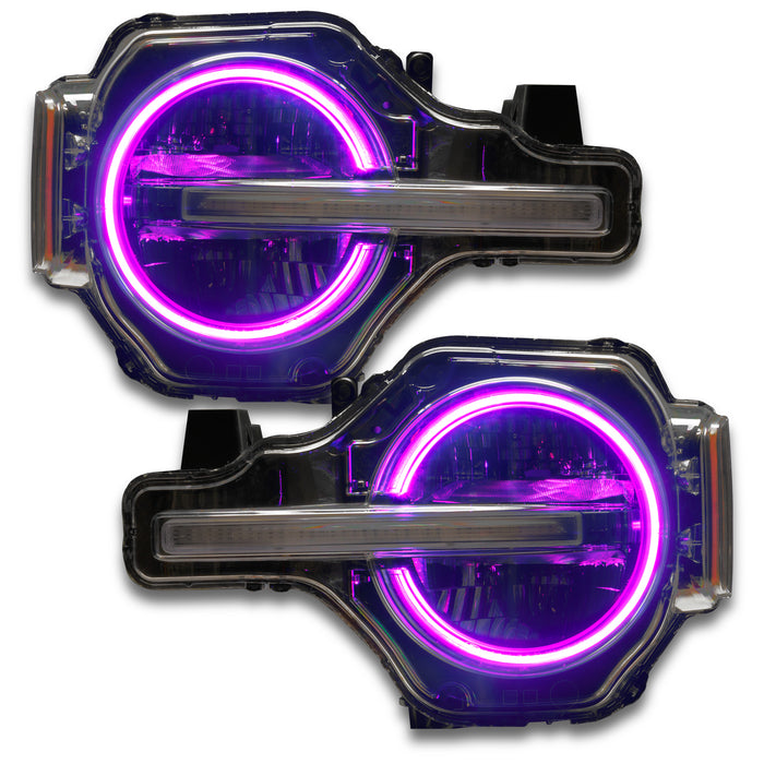 Oracle Lighting 1468-335 2021 Ford Bronco ColorSHIFT RGB+W Headlight Halo Upgrade Kit - Truck Part Superstore