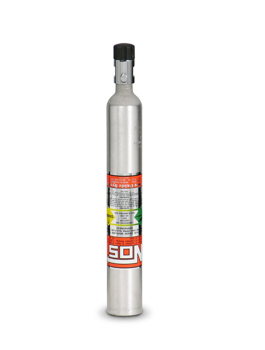 NOS/Nitrous Oxide System 14700NOS Nitrous Bottle; Aluminum Finish; 10 oz.; 14.25 in. x 2 in.; Mini Hi-Flow Valve; - Truck Part Superstore