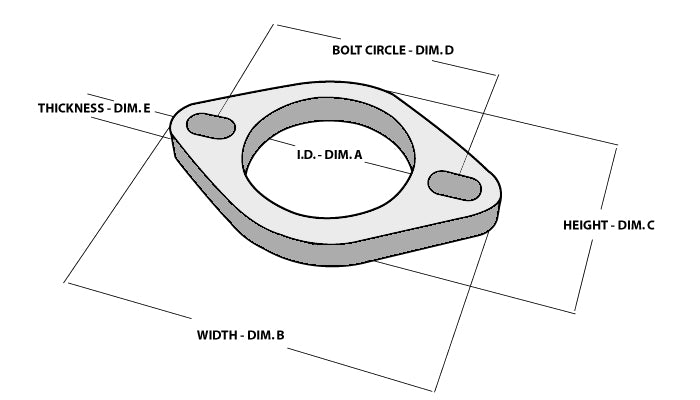 Vibrant Performance 1471S 2-Bolt Stainless Steel Flange; 2.25 in. I.D.; Single Flange; Retail Packed; - Truck Part Superstore