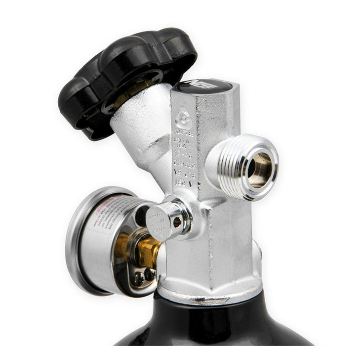 NOS/Nitrous Oxide System 14730BNOS Nitrous Bottle; Black Finish; 5 lb.; 16.75 in. x 5.25 in.; Hi-Flow Valve; - Truck Part Superstore
