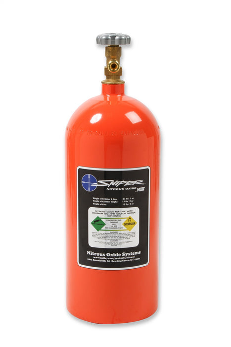 NOS/Nitrous Oxide System 14740NOS Nitrous Bottle; Orange Sniper Finish; 10 lb.; 21 in. x 7 in.; Medical; - Truck Part Superstore