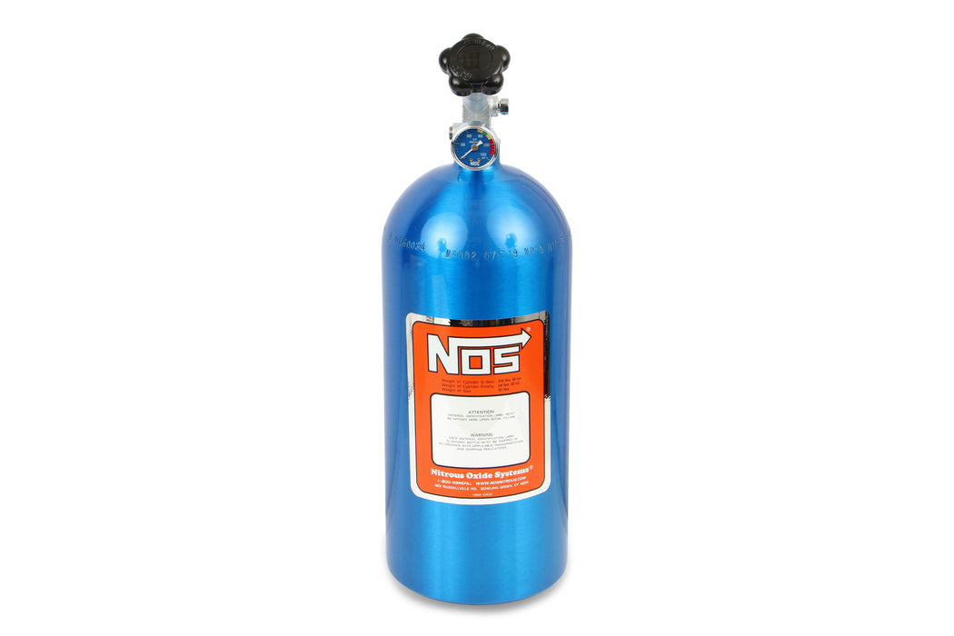 NOS/Nitrous Oxide System 14745NOS Nitrous Bottle; Electric Blue Finish; 10 lb.; 21 in. x 7 in.; Hi-Flow Valve; - Truck Part Superstore