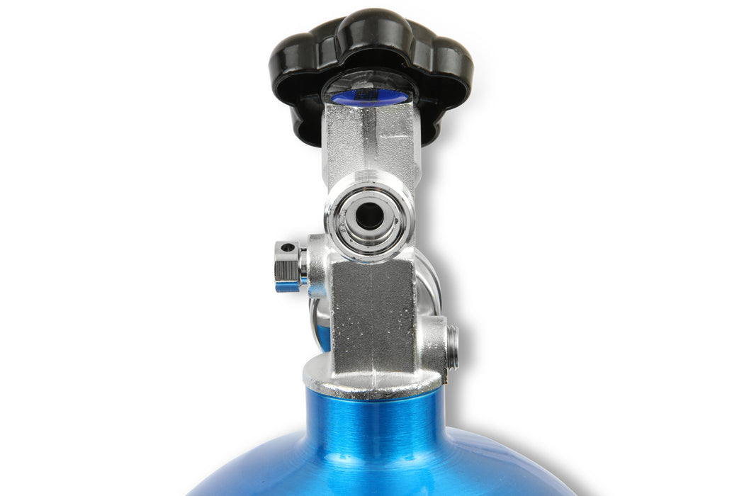 NOS/Nitrous Oxide System 14745NOS Nitrous Bottle; Electric Blue Finish; 10 lb.; 21 in. x 7 in.; Hi-Flow Valve; - Truck Part Superstore