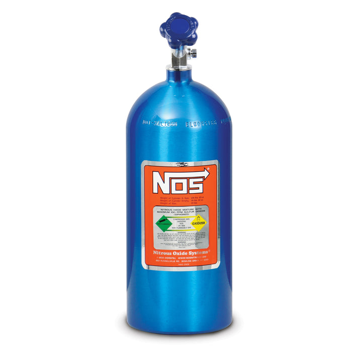 NOS/Nitrous Oxide System 14745NOS Nitrous Bottle; Electric Blue Finish; 10 lb.; 21 in. x 7 in.; Hi-Flow Valve; - Truck Part Superstore