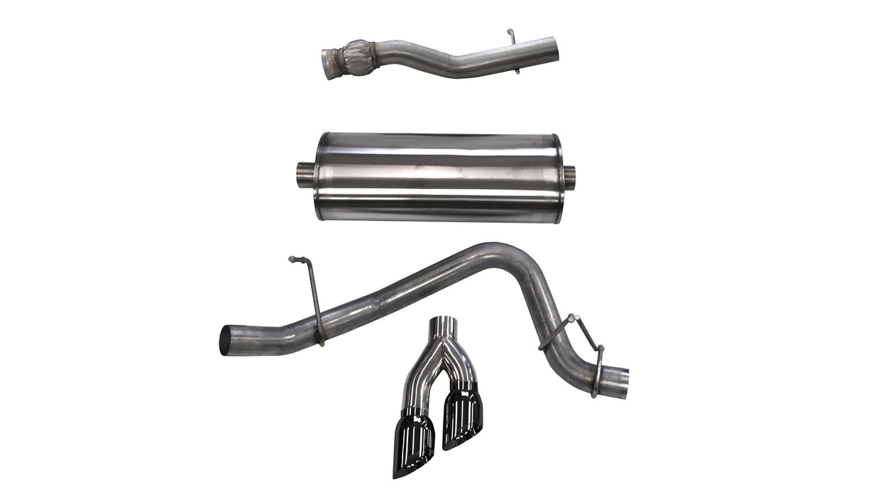 Corsa Performance 14749BLK 3.0 Inch Cat-Back Sport Single Side Exit Exhaust 4.0 Inch Black Tips 15-Present Cadillac Escalade ESV/GMC Yukon XL Denali 6.2L V8 Stainless Steel Corsa Performance - Truck Part Superstore
