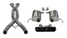 Corsa Performance 14763CBBLK 3.0 Double X-Pipe and 2.75 Inch Valve-Back Dual Rear Exit with Polygon InchTail Light Inch Black PVD Tips Corsa Performance - Truck Part Superstore