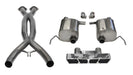 Corsa Performance 14765CB 3.0 Double X-Pipe and 2.75 Inch Valve-Back Dual Rear Exit with Polygon  InchTail Light Inch Polished Tips Corsa Performance - Truck Part Superstore