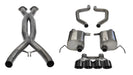 Corsa Performance 14766CBBLK 2.75in. Cat-Back Dual Rear Exit with Quad 4.5in. Black PVD Pro-Series Tips - Truck Part Superstore