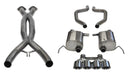 Corsa Performance 14766CB 2.75in. Cat-Back Dual Rear Exit with Quad 4.5in. Polished Pro-Series Tips - Truck Part Superstore
