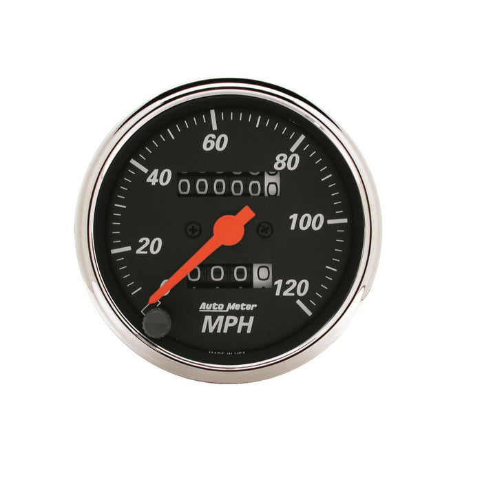 AutoMeter 1476 GAUGE; SPEEDOMETER; 3 1/8in.; 120MPH; MECHANICAL; DESIGNER BLACK - Truck Part Superstore