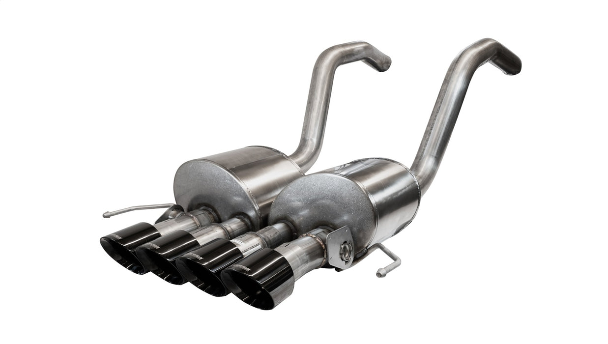 Corsa Performance 14777BLK Corvette 2.75 Inch Axle-Back w Dual Mode NPP Dual Rear Exit with Quad 4.5 inch Black Pro-Series Tips Corsa - Truck Part Superstore