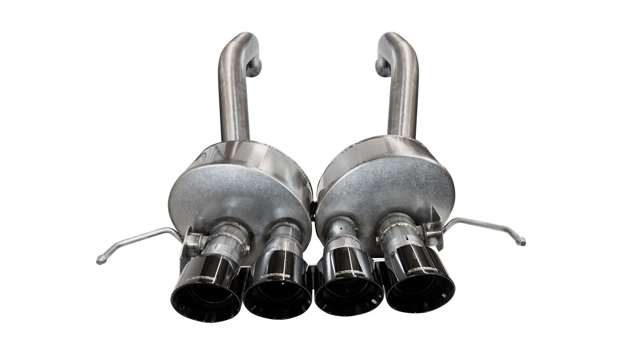 Corsa Performance 14777BLK Corvette 2.75 Inch Axle-Back w Dual Mode NPP Dual Rear Exit with Quad 4.5 inch Black Pro-Series Tips Corsa - Truck Part Superstore
