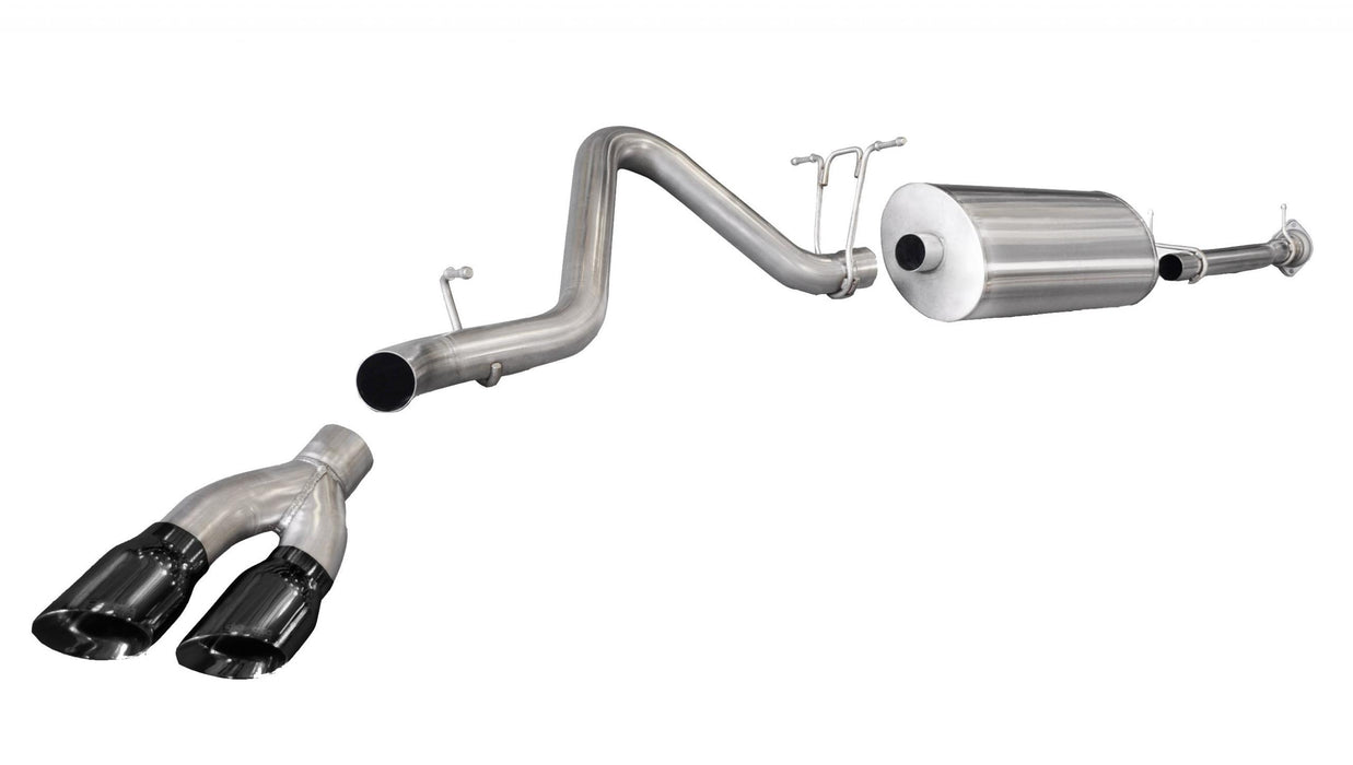 Corsa Performance 14790BLK 3.0 Inch Cat-Back Single Side Exit with Twin 4.0 Inch Black PVD Pro-Series Tips Corsa Performance - Truck Part Superstore