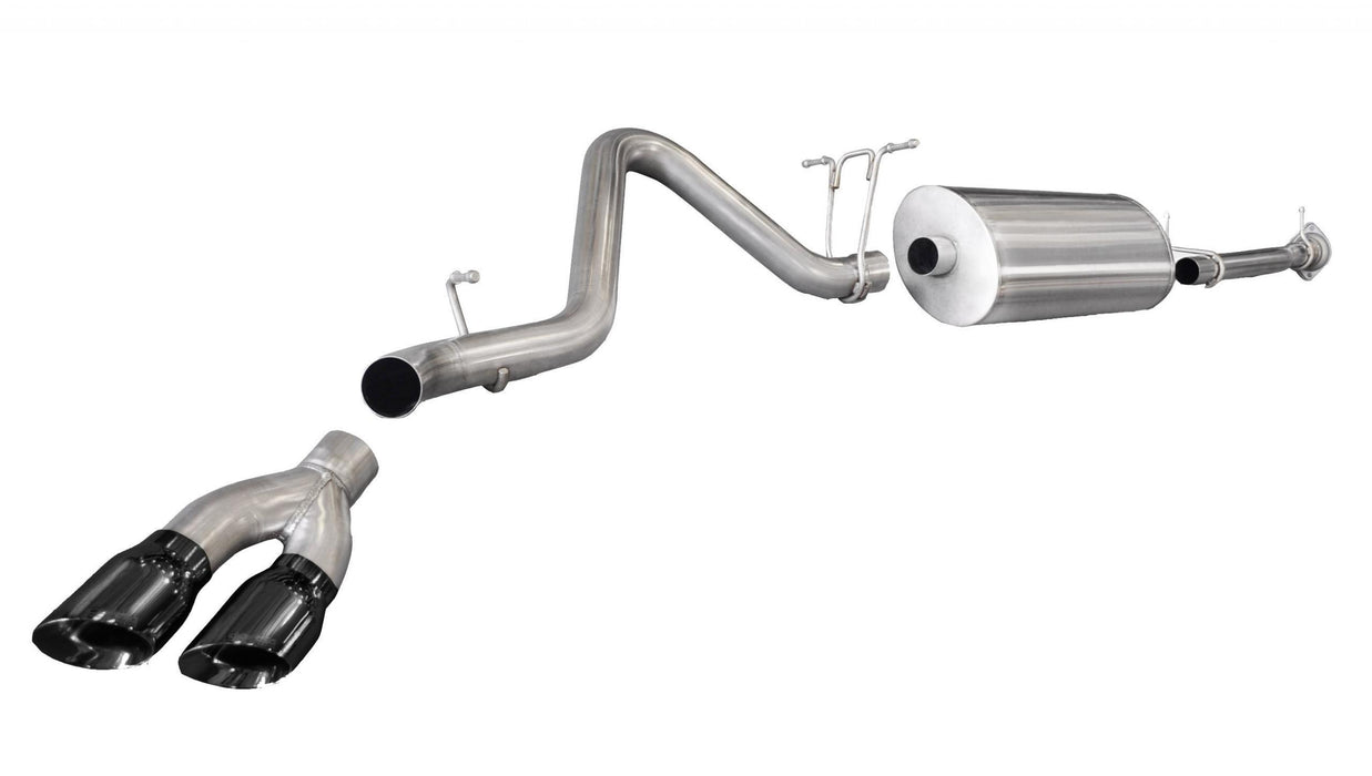 Corsa Performance 14796BLK 3.0 Inch Cat-Back Single Side Exit with Twin 4.0 Inch Black PVD Pro-Series Tips Corsa Performance - Truck Part Superstore
