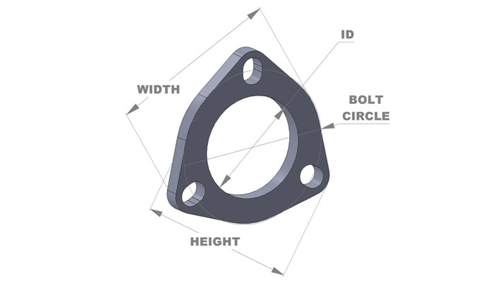 Vibrant Performance 1482 3-Bolt Stainless Steel Flange - Truck Part Superstore