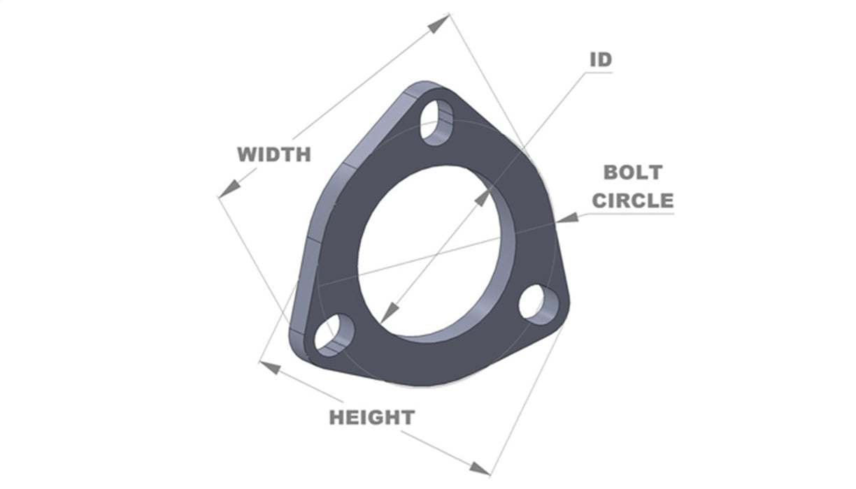 Vibrant Performance 1483 3-Bolt Stainless Steel Flange - Truck Part Superstore