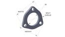 Vibrant Performance 1484S 3-Bolt Stainless Steel Flange; 3.5 in. I.D.; Single Flange; Retail Packed; - Truck Part Superstore