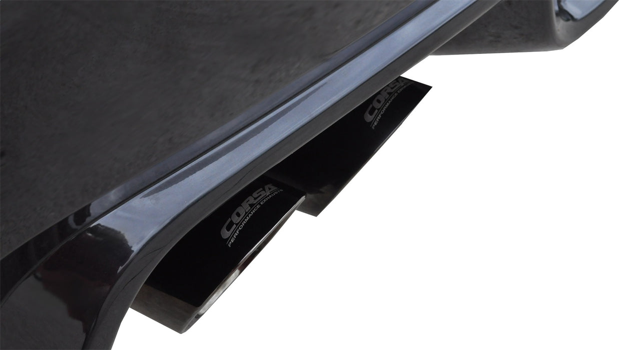 Corsa Performance 14863BLK 3.0 Inch Cat-Back Sport Dual Rear Exhaust 3.5 Inch Black Tips 11-14 Subaru Impreza STI/WRX Sedan 2.5L Turbo Stainless Steel Corsa Performance - Truck Part Superstore