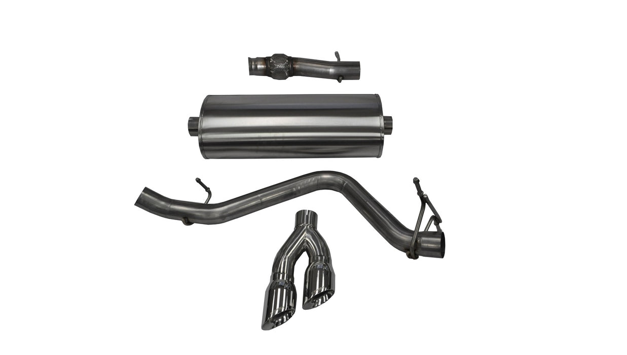 Corsa Performance 14871 3.0 Inch Cat-Back Sport Single Side Exit Exhaust 4.0 Inch Polished Tips 14-Present Silverado/Sierra 1500 Regular Cab/Standard Bed 5.3L V8 119 Inch WB Stainless Steel Corsa Performance - Truck Part Superstore