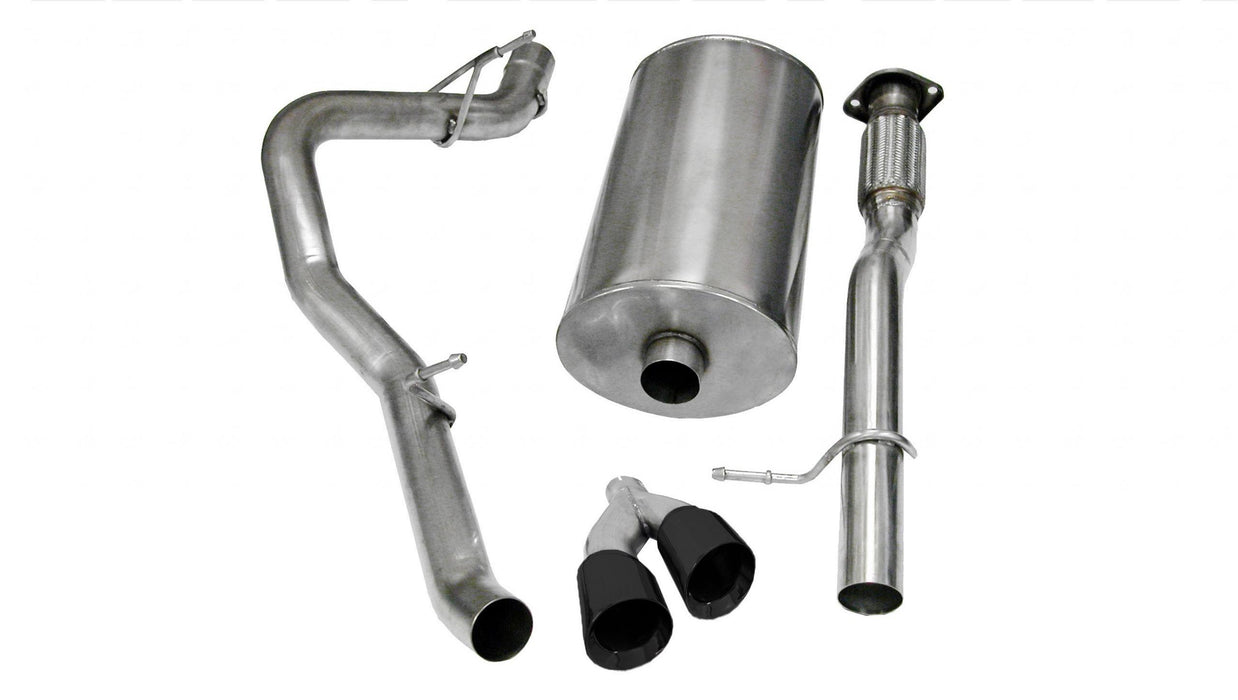 Corsa Performance 14915BLK 3.0 Inch Cat-Back Single Side Exit with Twin 4.0 Inch Black PVD Pro-Series Tips Corsa Performance - Truck Part Superstore