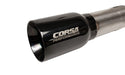 Corsa Performance 14928BLKUSA 3.0in. Cat-Back Single Side Exit with Single 4.0in. Black PVD Straight-Cut Tips - Truck Part Superstore