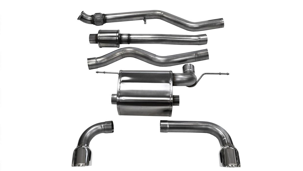 Corsa Performance 14938 3.0 Inch Cat-Back Touring Dual Rear Exit Exhaust 3.5 Inch Polished Tips 12-18 BMW 335i F30 Sedan AWD Stainless Steel Corsa Performance - Truck Part Superstore