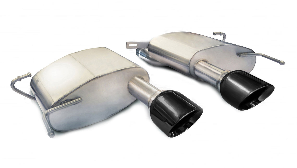 Corsa Performance 14943BLK 2.5 Inch Axle-Back Dual Center Rear Exit with Single 4.5 Inch Black PVD Pro-Series Tips Corsa Performance - Truck Part Superstore