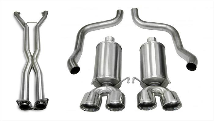 Corsa Performance 14960CB4 2.5 Inch Cat-Back Dual Rear Exit with Twin 4.0 Inch Polished Pro-Series Tips Corsa Performance - Truck Part Superstore