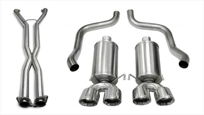Corsa Performance 14960CB6 2.5 Inch Cat-Back Dual Rear Exit with Twin 4.0 Inch Polished Pro-Series Tips Corsa Performance - Truck Part Superstore