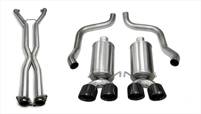 Corsa Performance 14960CB6BLK 2.5 Inch Cat-Back Dual Rear Exit with Twin 4.0 Inch Black PVD Pro-Series Tips Corsa Performance - Truck Part Superstore
