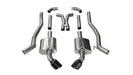 Corsa Performance 14968BLK 3.0 Inch Cat-Back Plus X-Pipe Xtreme Exhaust Dual Rear Exit 4.5 Inch Black Tips 10-15 Chevrolet Camaro SS Coupe Manual Trans 6.2L V8 Stainless Steel Corsa Performance - Truck Part Superstore